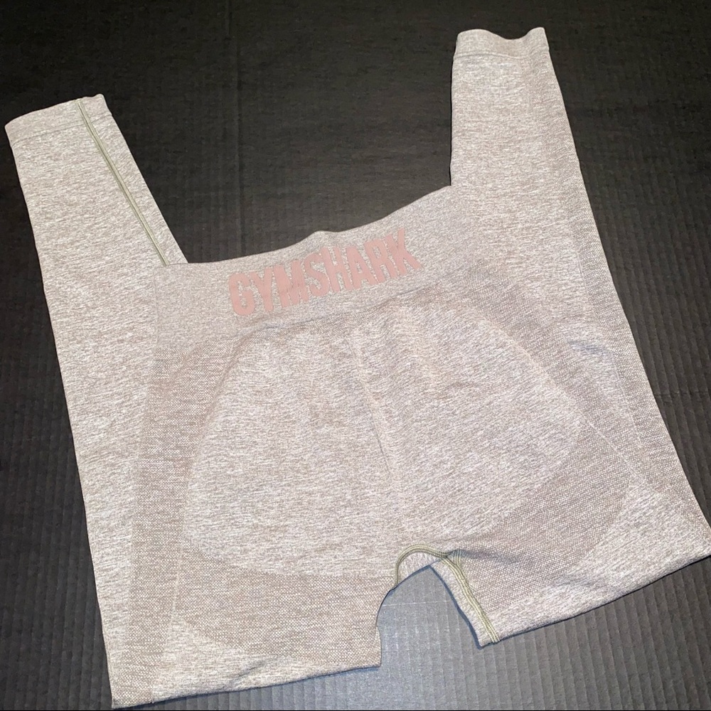 Gymshark Flex High Waisted Leggings - Khaki Marl/Taupe size L